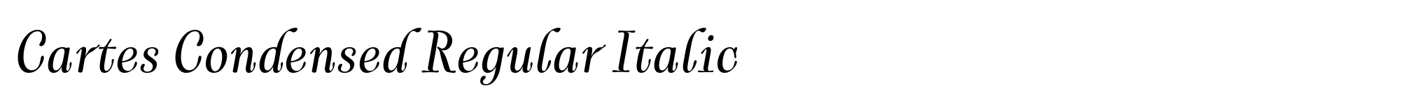 Cartes Condensed Regular Italic image